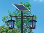 华可太阳能庭院灯灯杆需经热镀锌喷塑处理